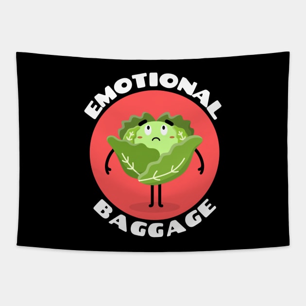 Emotional Cabbage | Cabbage Pun Tapestry by Allthingspunny