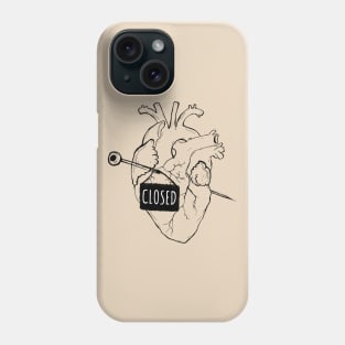 closed heart Phone Case