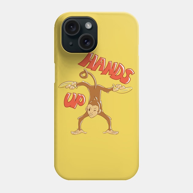 hands up monkey Phone Case by ruben