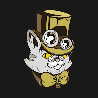 Steampunk Cat Retro Look T-Shirt