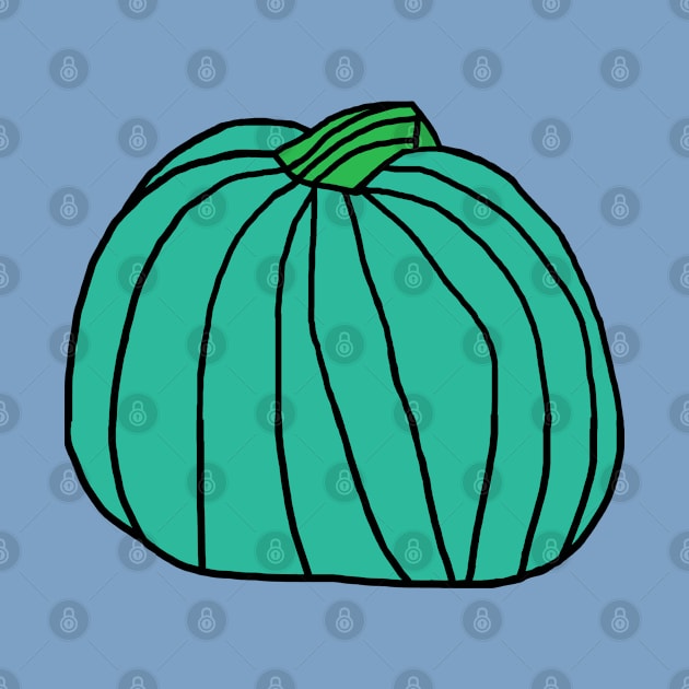 Big Cyan Pumpkin by ellenhenryart