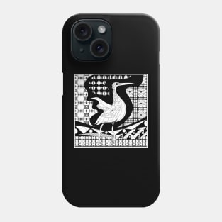 the talavera seagull in mexican pattern wallpaper art in bird watching Phone Case