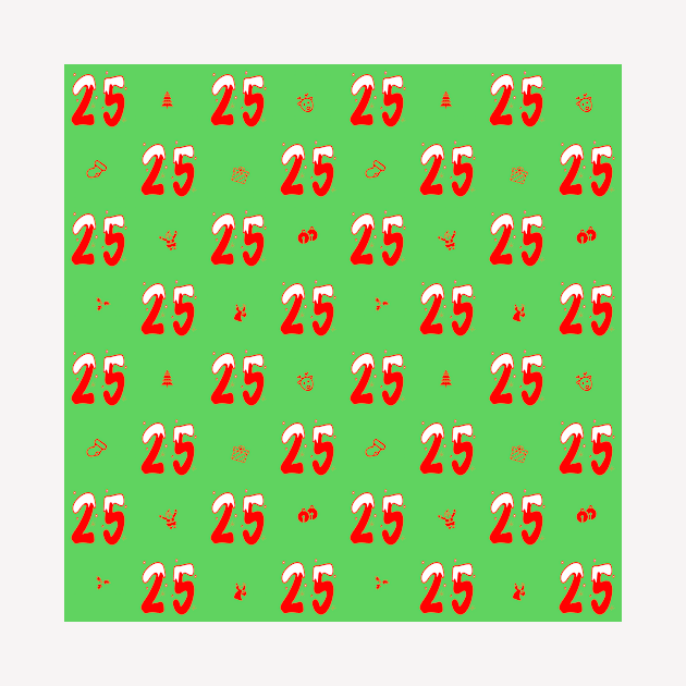 Christmas 25 Green by Slap Cat Designs