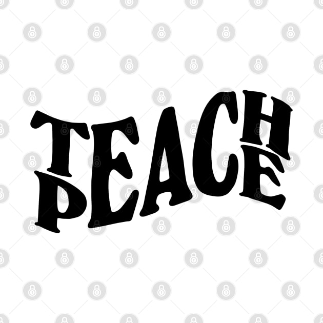 teach peace lettering - black by smileyfriend