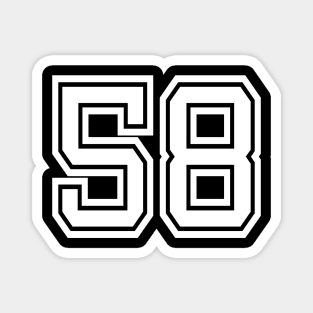 Number 58 for a sports team, group, or community T-Shirt Magnet