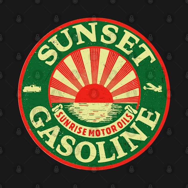 Sunset Gasoline vintage sign by ploxd