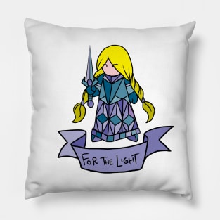 Blonde Paladin - For the Light Pillow