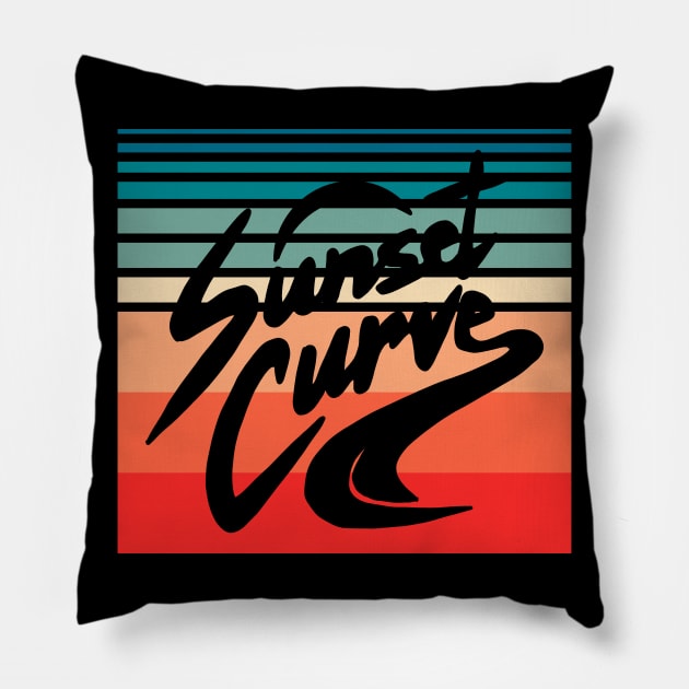 Julie And The Phantoms Sunset Curve Logo Pillow by yazriltri_dsgn