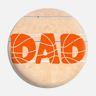 DAD. Basketball design for dads who love sports. Gift idea for dad on his father's day. Father's day Pin