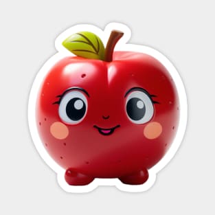 Cute Kawaii Red Apple Buddy Magnet