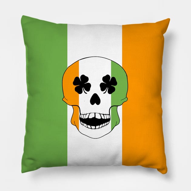 THE Irish Skull St Paddys Day Pillow by SartorisArt1