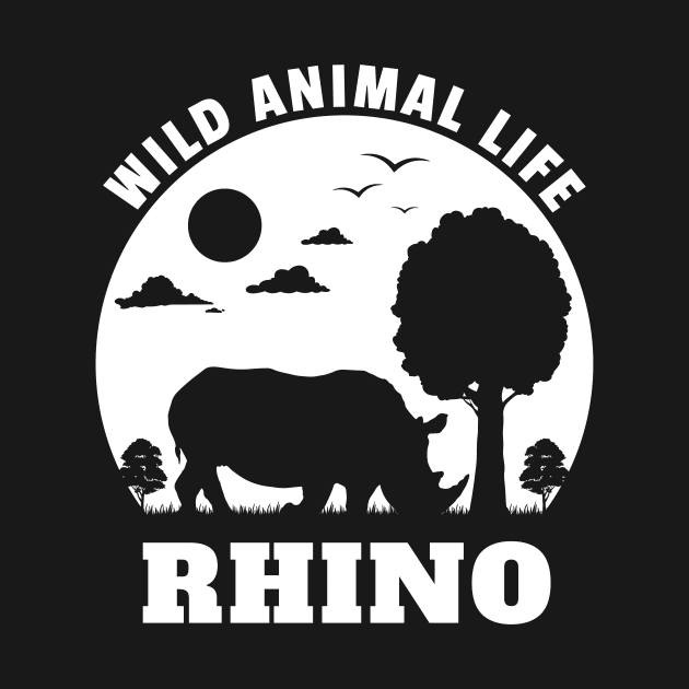 Wild Animals Life Of Rhino by fupi