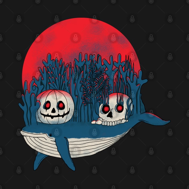 Horror Whale Island by Luna Illustration