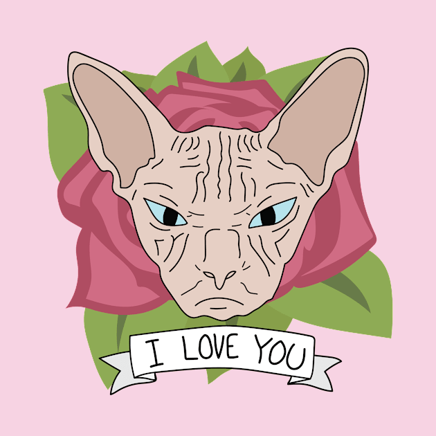 Sphynx cat loves you by WalidSodki