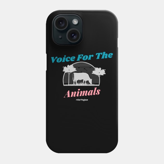 Voice For The Animals Go Vegan Phone Case by VEN Apparel