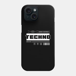 TECHNO  - Born In Detroit Phone Case