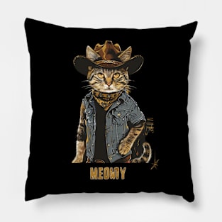 Cat Cowboy Expedition Purrfectly Pillow