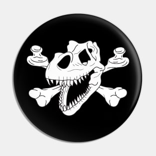 T-Rex Dinosaur Pirates Skull Pin