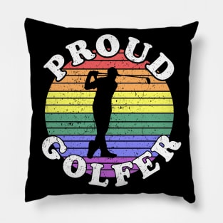 Retro LGBT Proud Golfer Pillow