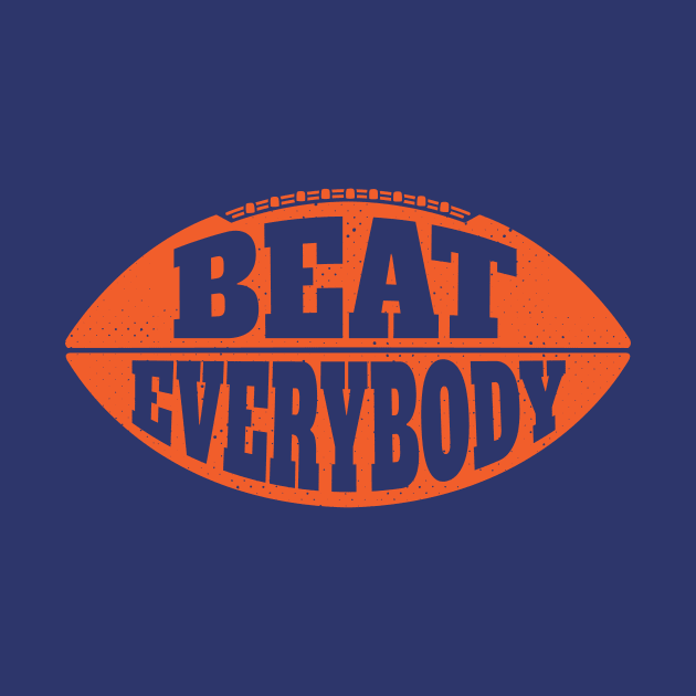 Vintage Beat Everybody Football Gameday // Retro Football B by SLAG_Creative