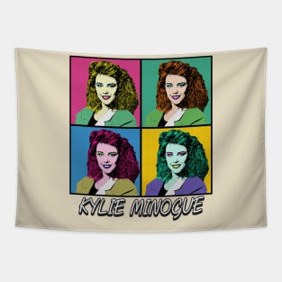 Kylie Minogue 80s Pop Art Style Tapestry