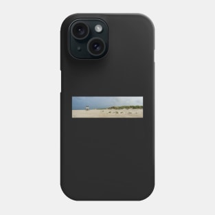 Emergency shelter on the beach of Terschelling, Netherlands Phone Case