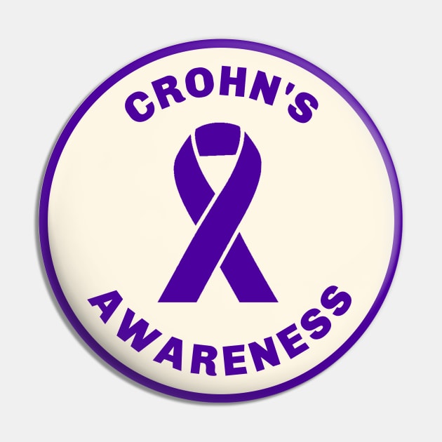 Crohn's Disease - Disability Awareness Pin by Football from the Left