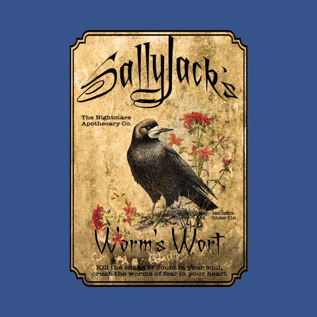 Discover SallyJacks Apothecary - Worms Wort - Nightmare Before Christmas - T-Shirt