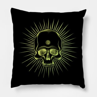 Sacred Skull (Neon Version) Pillow