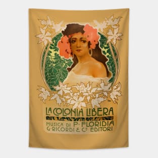 La Colonia Libera, opera poster Tapestry