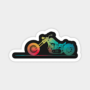 Moto rainbow line art Magnet