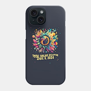 TOTAL SOLAR ECLIPSE APRIL 2024 Hippie Pop Art Phone Case