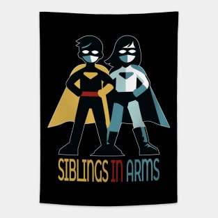 Guardians Together: Sibling Superhero Squad Tapestry