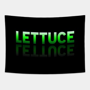 Lettuce - Healthy Lifestyle - Foodie Food Lover - Graphic Typography Tapestry