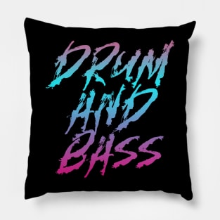 DRUM AND BASS  - Bass Gradient (Blue/pink/purple) Pillow