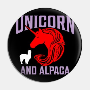 Unicorn and Alpaca Pin