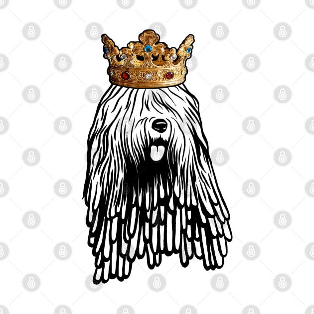 Bergamasco Sheepdog Dog King Queen Wearing Crown by millersye