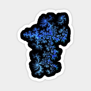 Mandelbrot Fractal Blue Ice Crystals Magnet