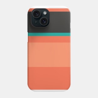A solid association of Orange Pink, Faded Orange, Purple, Blue/Green and Dark Charcoal stripes. Phone Case