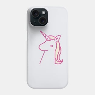 Beautiful minimalist pink unicorn Phone Case