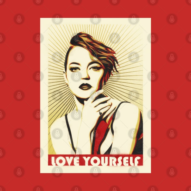 Emma Stone Obey Love Yourself by ptc96