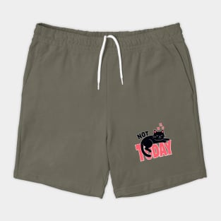 Not Today Cat – Cute Lazy Black Cat Sleeping Graphic Shorts