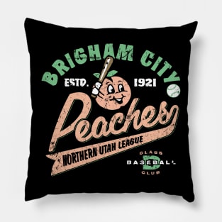 Brigham Peaches Baseball Pillow