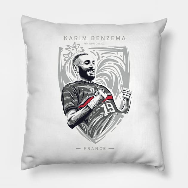 France World Cup Qatar 2022 Pillow by BAJAJU