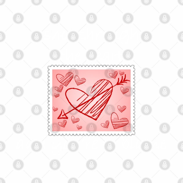 Bon Jovi Shot Through The Heart And You're To Blame Postage Stamp by Maries Papier Bleu