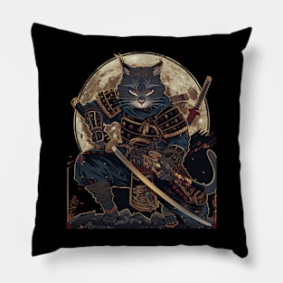 Cat Ninja Stealth Whiskered Guardian Pillow