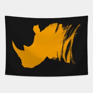 Rhino Profile - Orange Tapestry