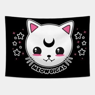 Kawaii Goth Cat Meowgical Tapestry