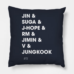 BTS Member Names Pillow