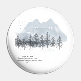 Snowy mountain Pin